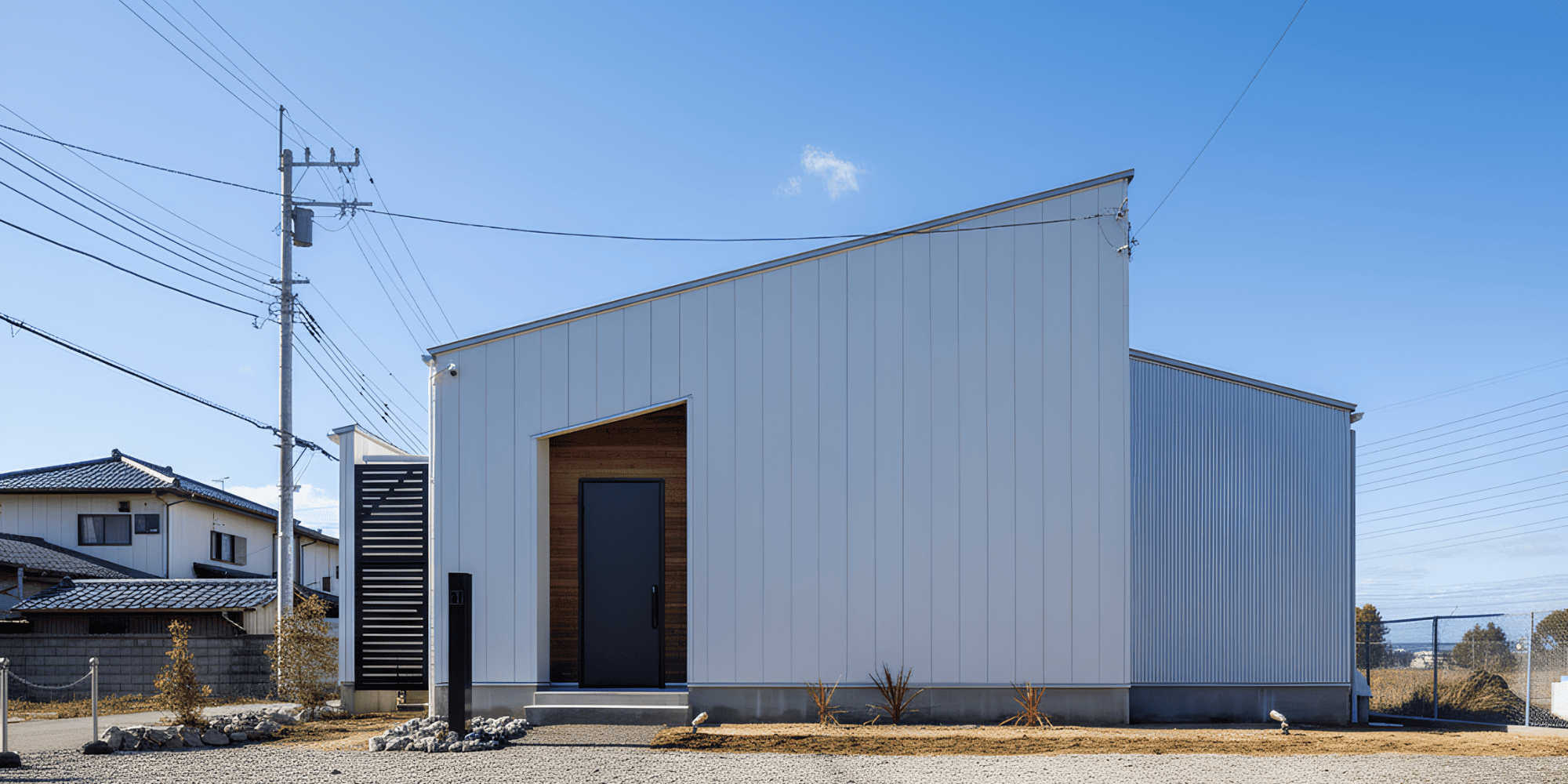 二つの中庭と吹抜けが織りなす開放感あふれる平屋