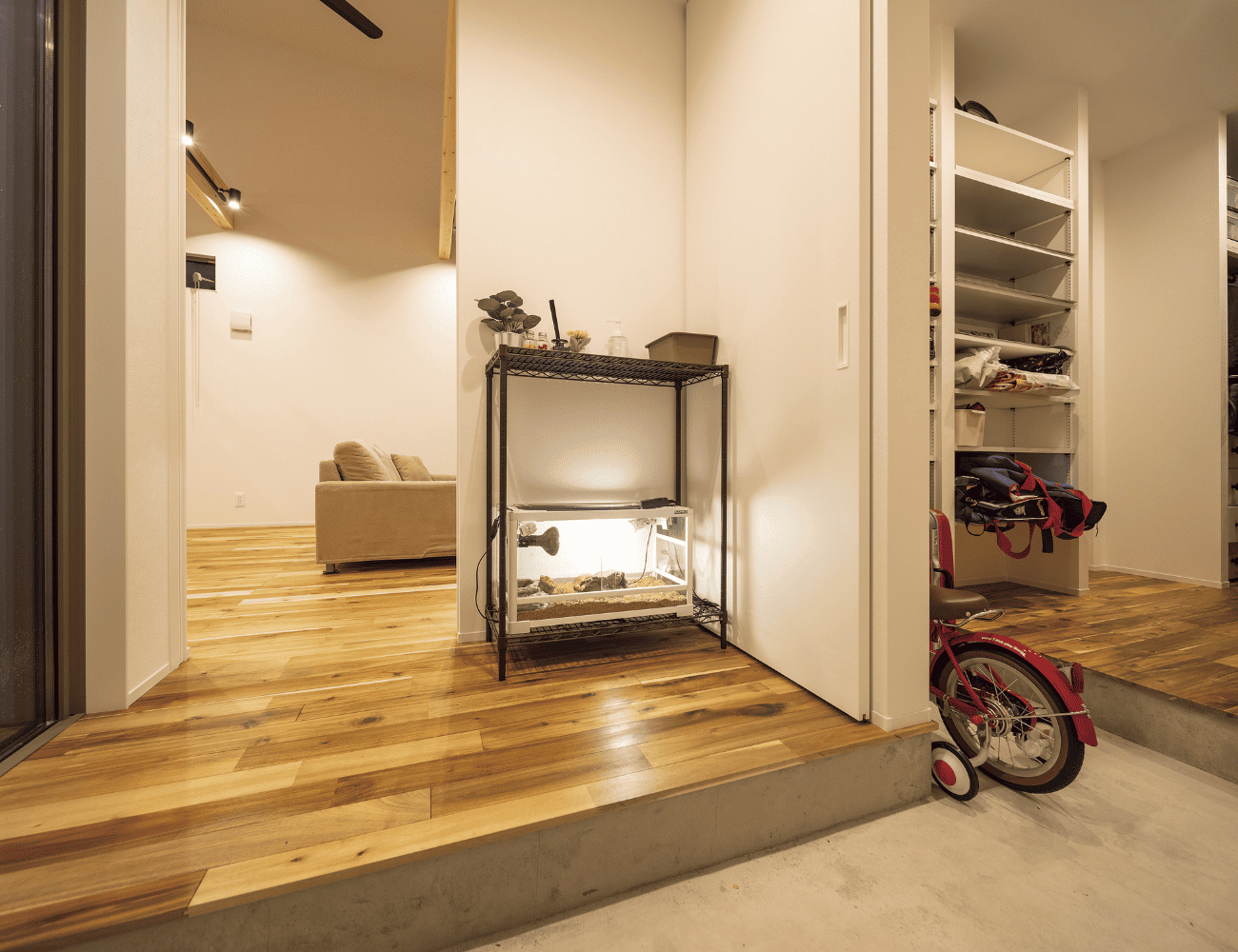 可変型収納の写真